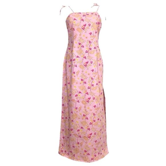 Lily Pulitzer Sunset Pink Turtle Soup Maxi Dress Spaghetti Straps Size 6 - Picture 1 of 15